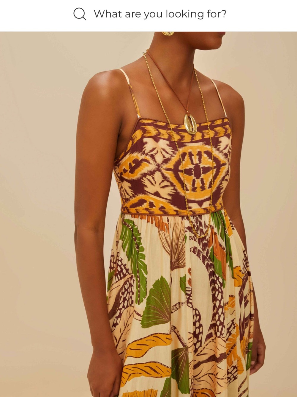 FARM Rio Sand Foliage Sketch Maxi Dress - Picture 3 of 3